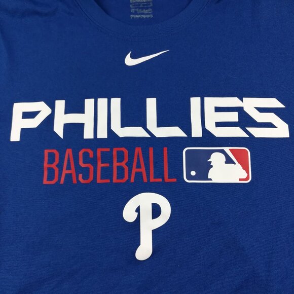 Philadelphia Phillies Shirt Nike Authentic Collection Center Swoosh Mens Medium - Picture 3 of 12